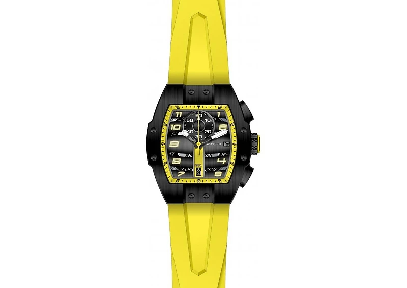 Invicta Men's 47371 Invicta Racing Quartz Multifunction Black, Yellow Dial Watch