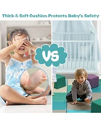 Hongge 58 Inch Toddler Folding Foam Play Mat Baby Activity Play Mat