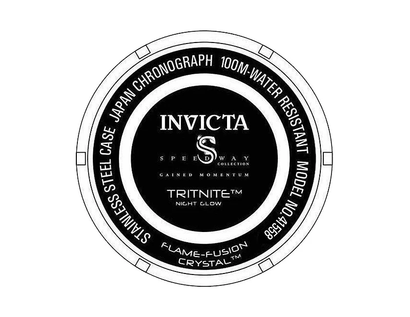 Invicta Men's 41558 Speedway Quartz Chronograph Black Dial Watch