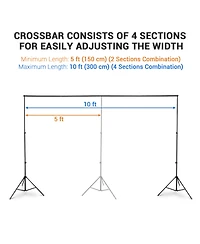 Yescom 5 Sets of 7x10 Ft Backdrop Stand Party Decor Baby Shower Backdrop Support Studio