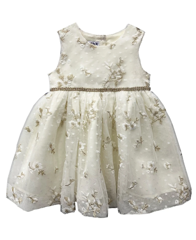 Blueberi Boulevard Baby Girls 2-Piece Rosette Dress and Coat Set