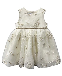 Blueberi Boulevard Baby Girls 2-Piece Rosette Dress and Coat Set