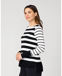 Cable & Gauge Women's Easy Stripe Tunic Sweater