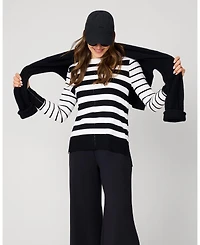 Cable & Gauge Women's Easy Stripe Tunic Sweater