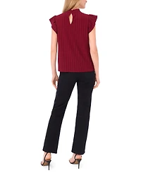 Sam & Jess Women's Ruffle Short Sleeve Top