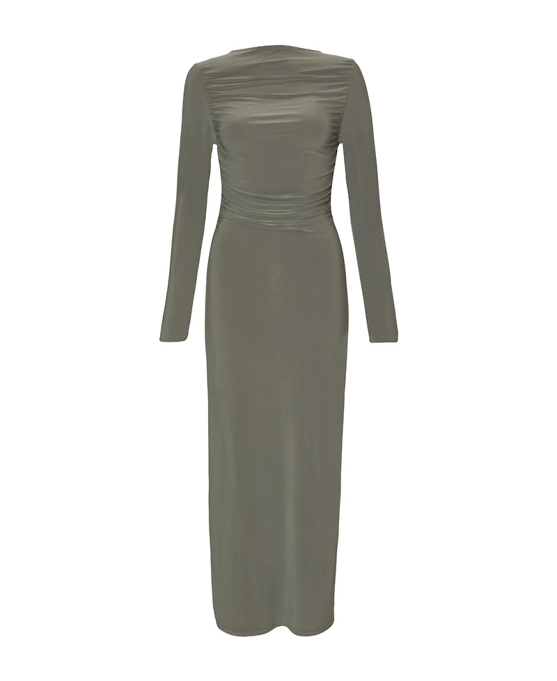 Quiz Women's Ity Long Sleeve Maxi Dress