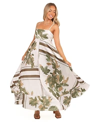 Petal and Pup Women's Elanor Maxi Dress - Pink Print