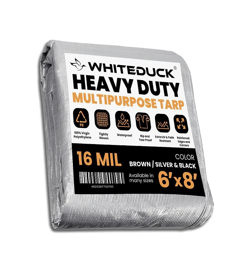 8 oz. Poly Tarpaulin 6x8 Brown