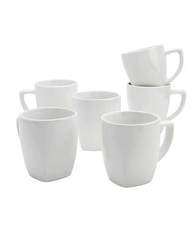 Tabletops Gallery Chic Round Mugs, Set of 6, Service For 6