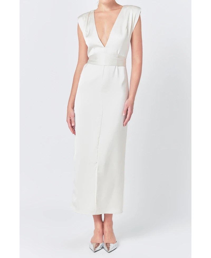 endless rose Women's Deep V Maxi Dress