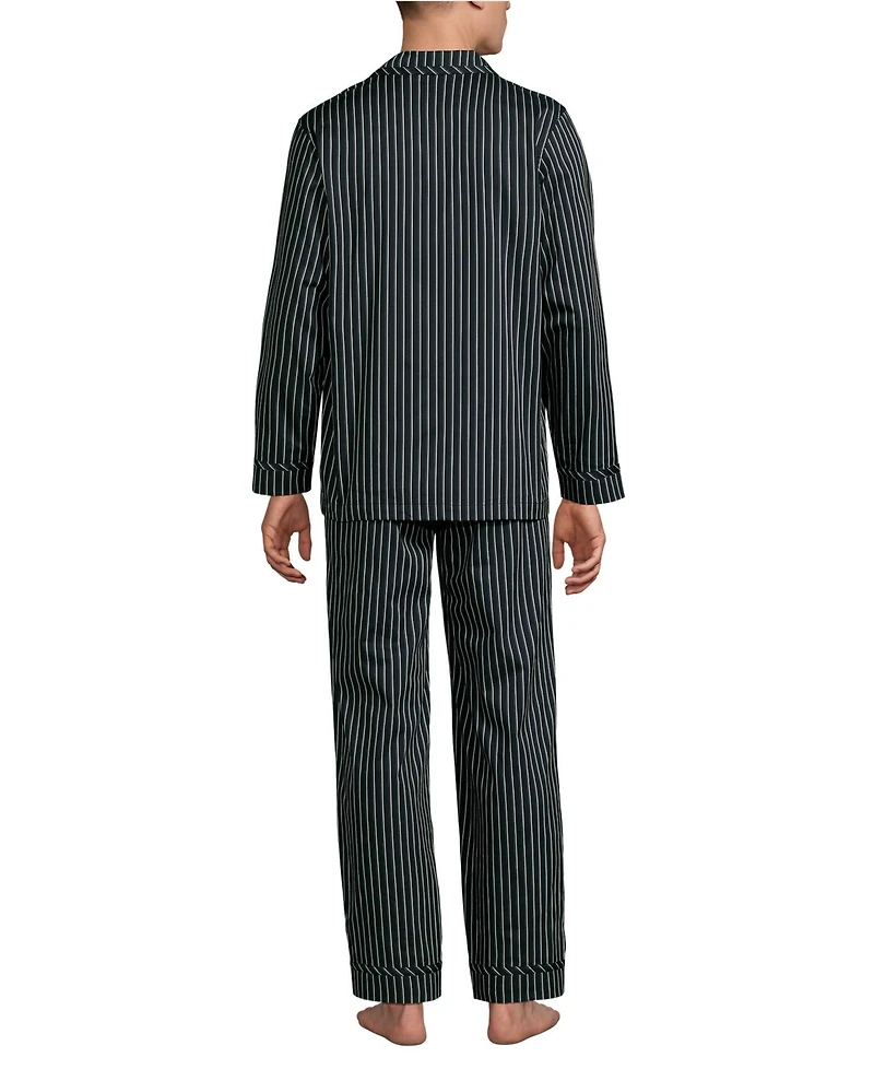 Lands' End Men's Long Sleeve Temperature Regulating Woven Sleep Set