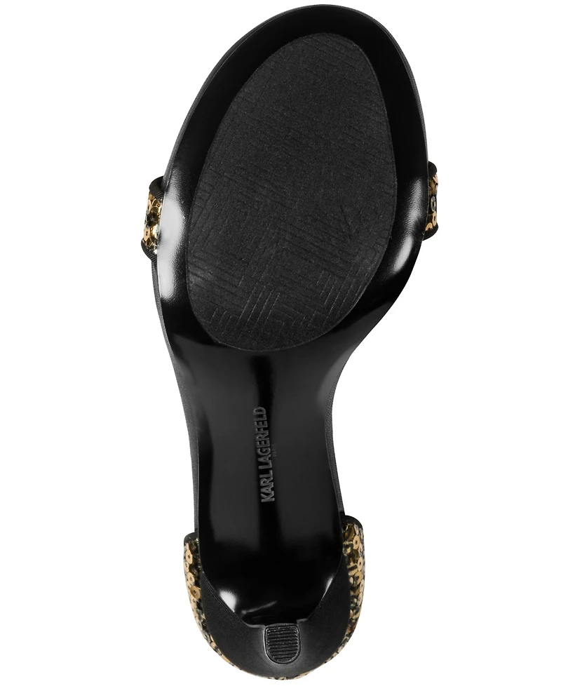 Karl Lagerfeld Paris Kenz Logo Sequin Dress Sandals