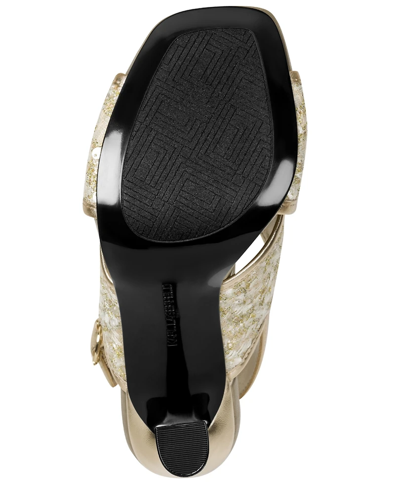 Karl Lagerfeld Paris Colbie X band Sequin Sandals