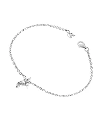 American West Jewelry Sterling Silver Hummingbird Anklet, 10 Inches