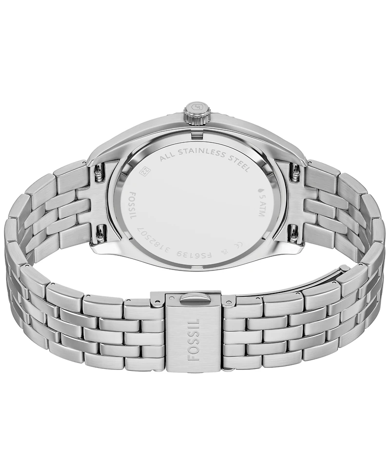 Fossil Men's Campbell Three-Hand Day-Date Stainless Steel Watch