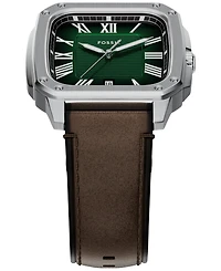 Fossil Men's Crosby Three-Hand Brown Leather Watch, 42mm