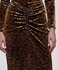 Avec Les Filles Women's Front Ruched Midi Skirt