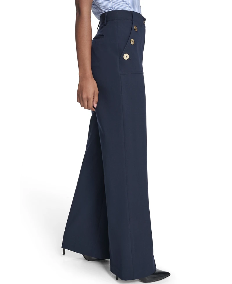 Tommy Hilfiger Women's High Rise Solid Sailor Pants