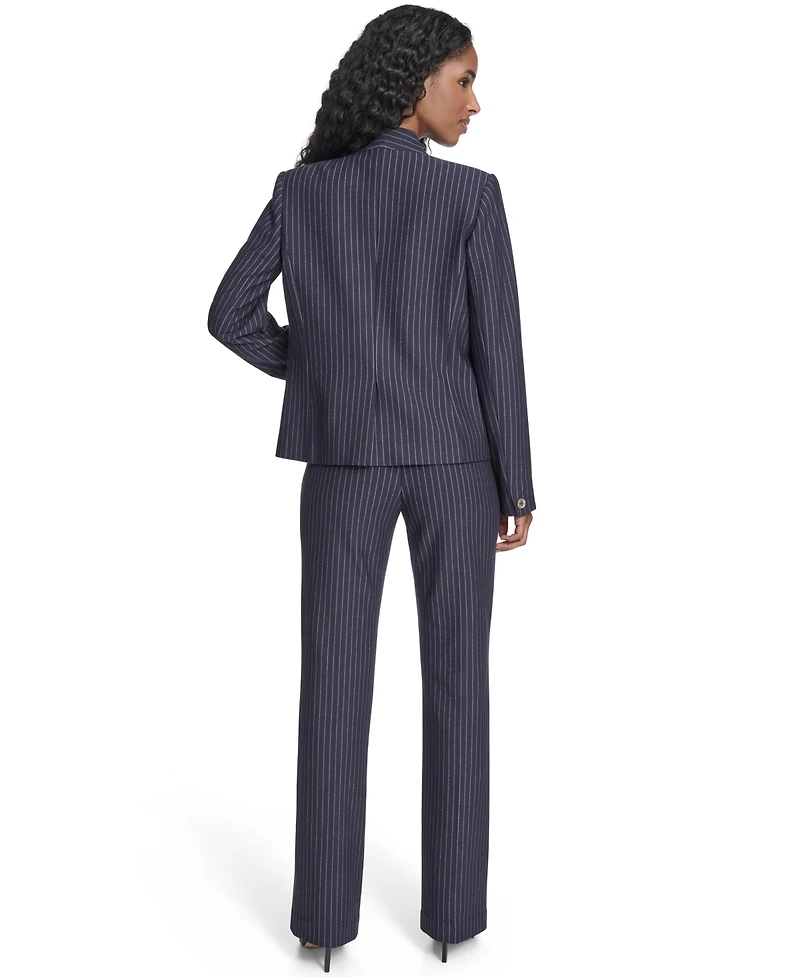 Tommy Hilfiger Women's Open Front Striped Blazer