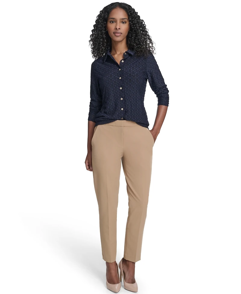 Tommy Hilfiger Women's Floral Clip Button-Up Top