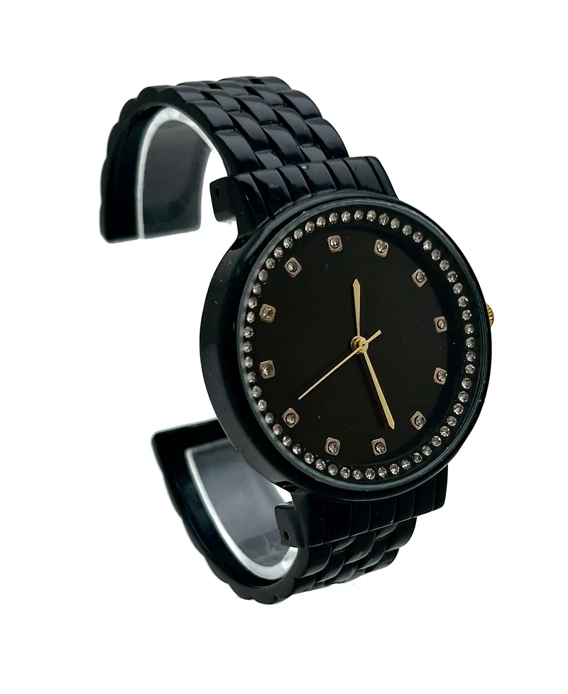 Olivia Pratt Black Boyfriend Style Bangle Women Watch