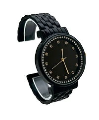 Olivia Pratt Black Boyfriend Style Bangle Women Watch