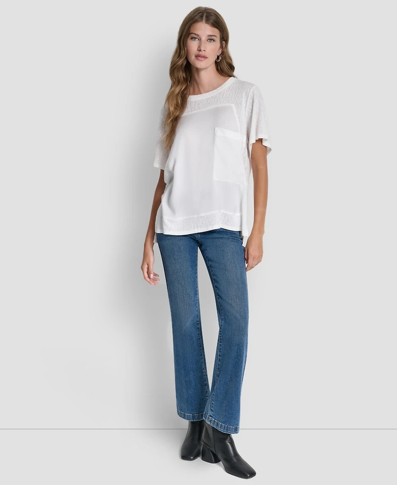 Dkny Women's Crewneck Short Sleeve T-Shirt