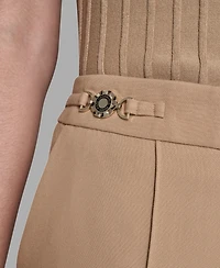 Karl Lagerfeld Paris Women's Wide-Leg Ankle Pants