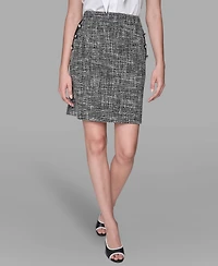 Karl Lagerfeld Paris Women's Knee Length Tweed Skirt