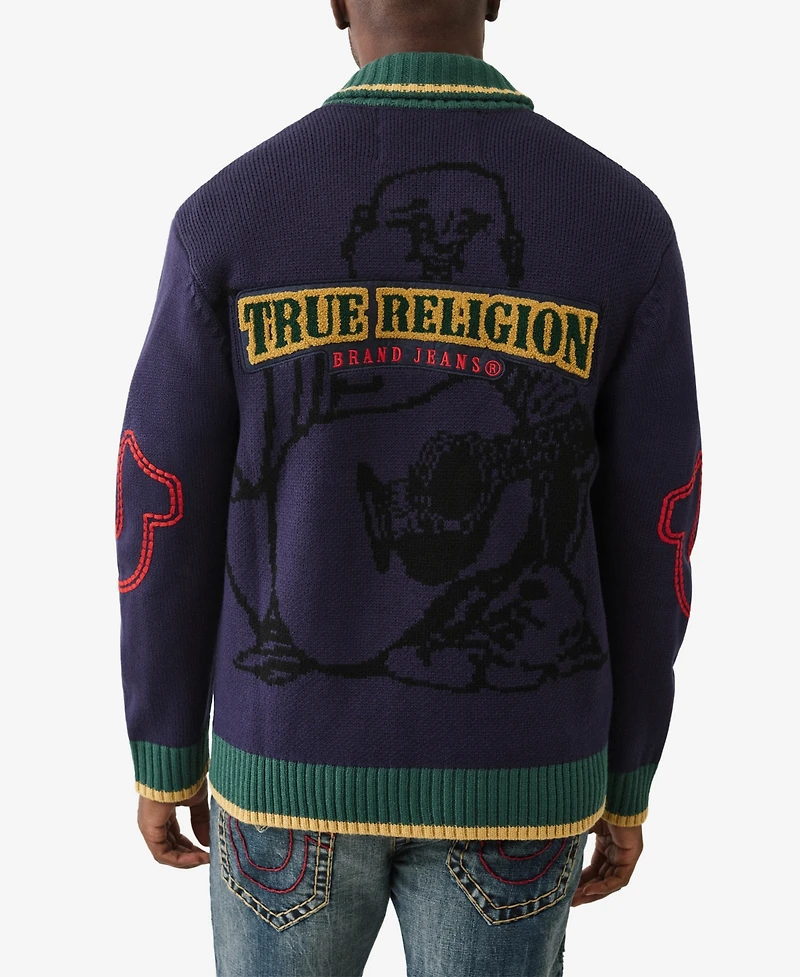 True Religion Men's Ann Long-Sleeve Cardigan