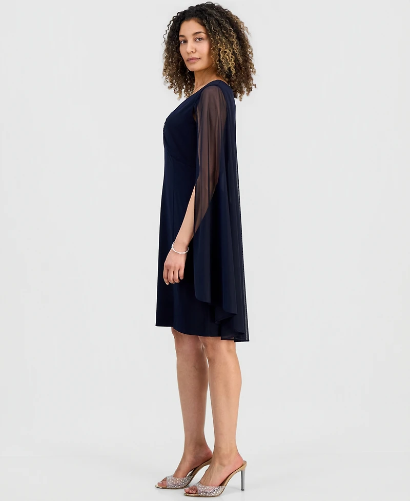Connected Petite Capelet Sheath Dress
