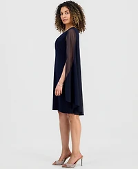 Connected Petite Capelet Sheath Dress