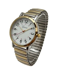 Olivia Pratt Two Tone Bold Numbers and Casual Stretch Band Women Watch