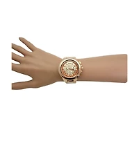 Olivia Pratt Rosegold Bold Bezel 3-Dial Metal Watch