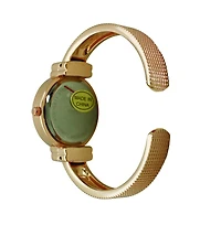 Olivia Pratt Rose Gold Red Olivia Pratt Every Day Textured Metal Bangle Watch