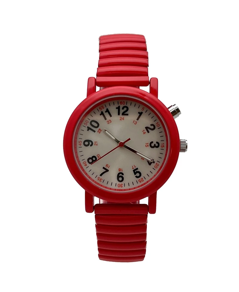 Olivia Pratt Stretch Band Easy Read Nurse Watch with Second Hand Women Watch