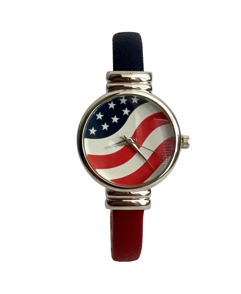 Olivia Pratt American Flag Bangle Women Watch