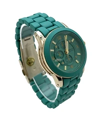 Olivia Pratt Teal Soft Band Lightweight Every Day Soft Colors Women Watch