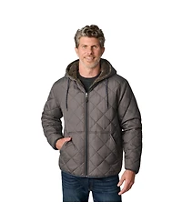 Free Country Men's Atlas Hooded Quilted Reversible Sherpa Jacket