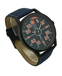 Olivia Pratt Navy Silver Denim Band Big Face and Numbers Men Watch