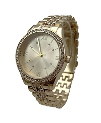 Olivia Pratt Gold Everyday Rhinestiones Elegant Look Women Watch