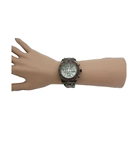 Olivia Pratt Gunmetal Women's Red Rhinestone Detail Boyfriend Metal Watch