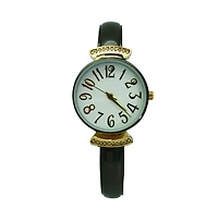 Olivia Pratt Gunmetal Gold Olivia Pratt Every Day Large Numbers Dial Metal Bangle Watch