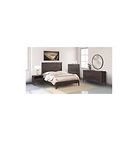 Porter Designs Fall River Solid Sheesham Wood Nightstand, Gray