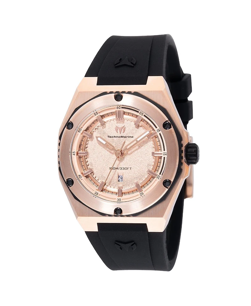 Technomarine Women's Tm- Coral Quartz Rose Gold Dial Watch