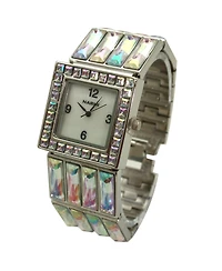 Olivia Silver Pratt Square Jewel Women Watch