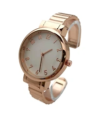 Olivia Pratt Rose Gold Round Face Every Day Versatile Bangle Women Watch