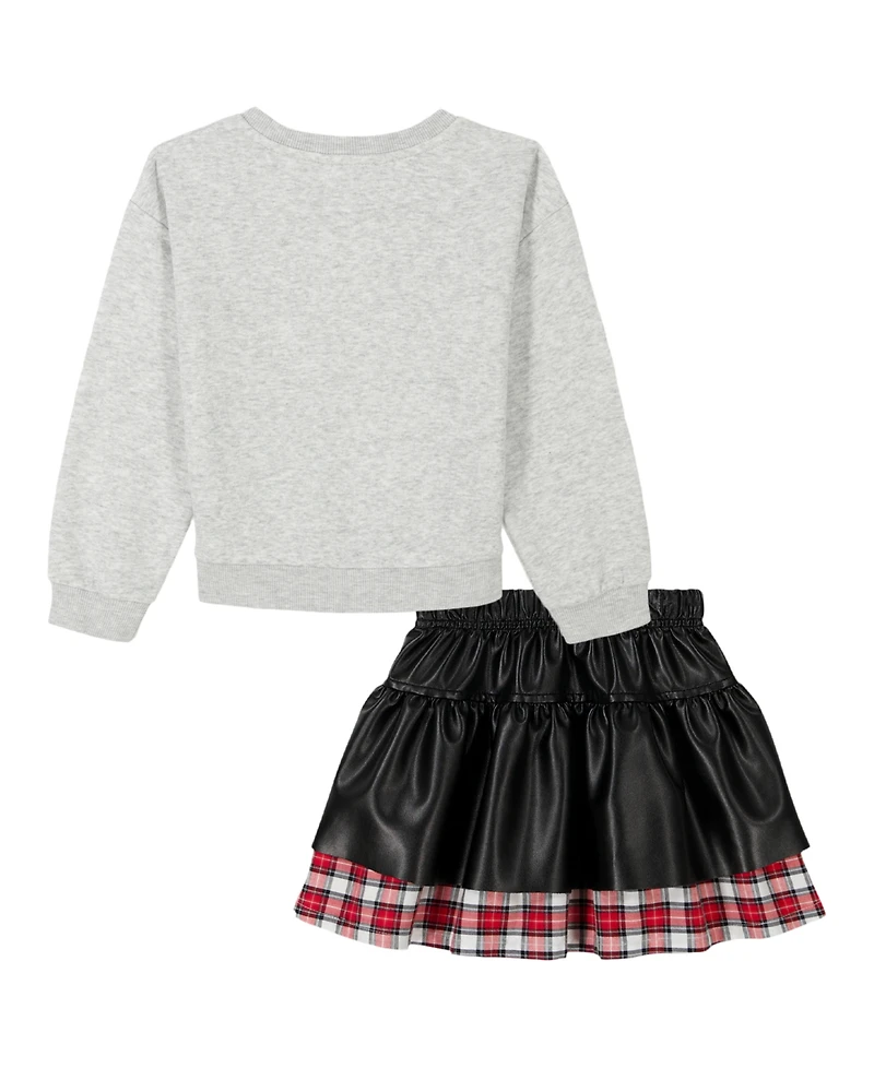 Kids Headquarters Girls 2T-4T 2-Piece T-Shirt and Skirt Set
