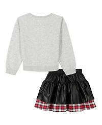 Kids Headquarters Girls 2T-4T 2-Piece T-Shirt and Skirt Set