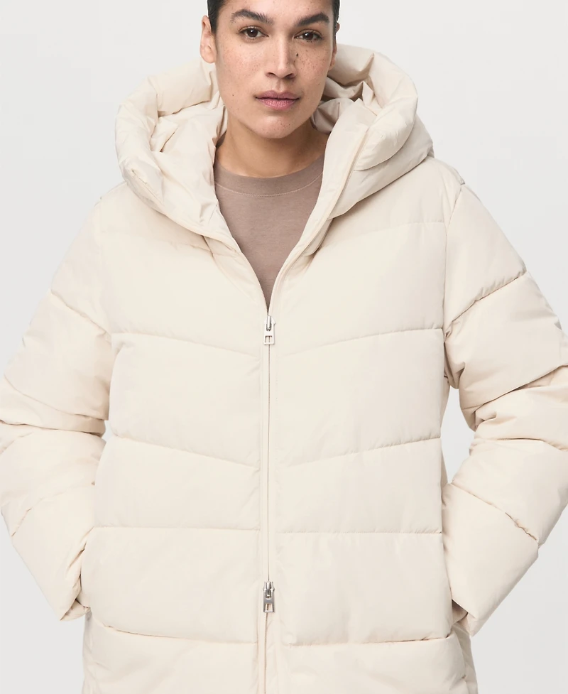 Mango Women's Hood Quilted Coat
